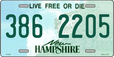 NH license plate 3862205