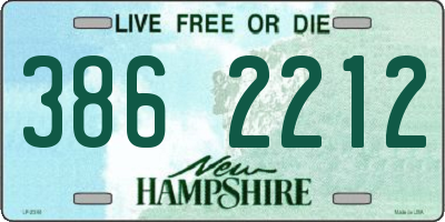NH license plate 3862212