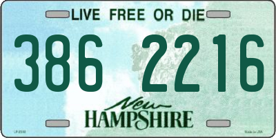 NH license plate 3862216
