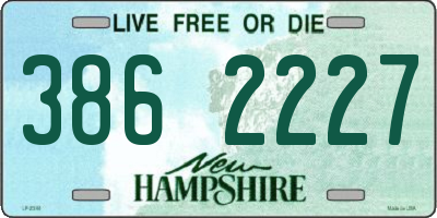 NH license plate 3862227
