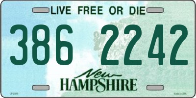 NH license plate 3862242