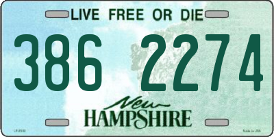 NH license plate 3862274