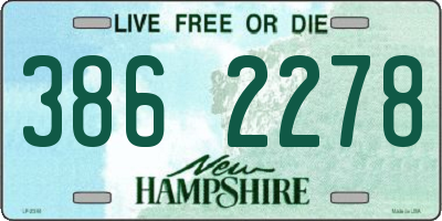 NH license plate 3862278