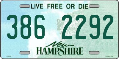 NH license plate 3862292