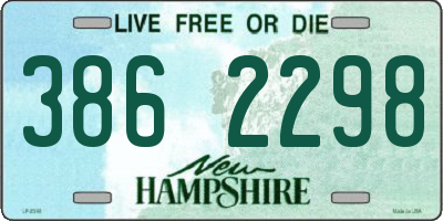 NH license plate 3862298
