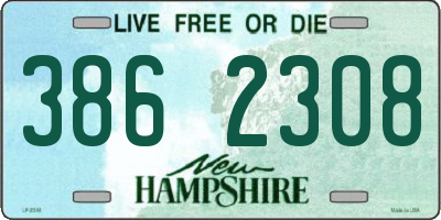 NH license plate 3862308