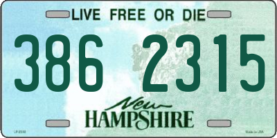 NH license plate 3862315