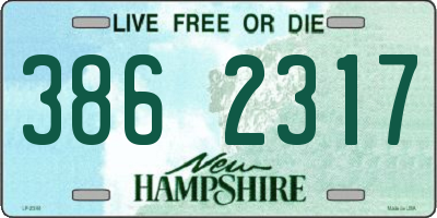 NH license plate 3862317