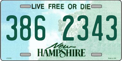 NH license plate 3862343