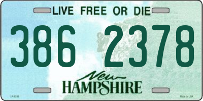 NH license plate 3862378