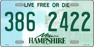 NH license plate 3862422