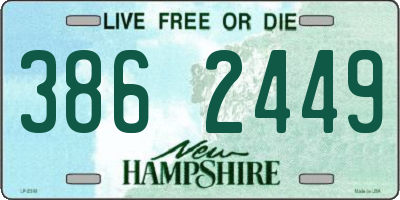 NH license plate 3862449