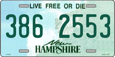 NH license plate 3862553