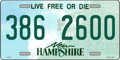 NH license plate 3862600