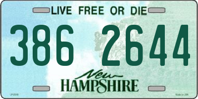 NH license plate 3862644