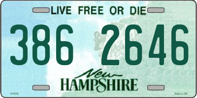 NH license plate 3862646