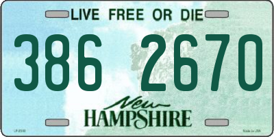 NH license plate 3862670