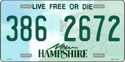 NH license plate 3862672