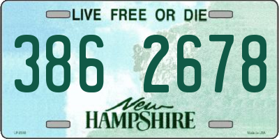 NH license plate 3862678