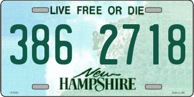 NH license plate 3862718
