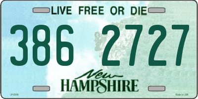 NH license plate 3862727