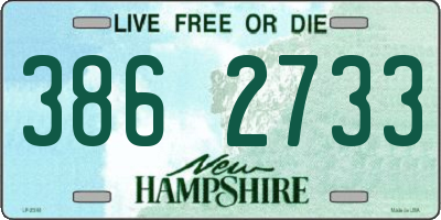 NH license plate 3862733
