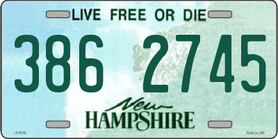 NH license plate 3862745