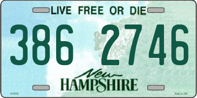 NH license plate 3862746