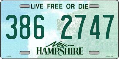 NH license plate 3862747