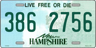NH license plate 3862756