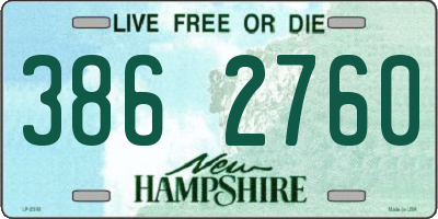 NH license plate 3862760