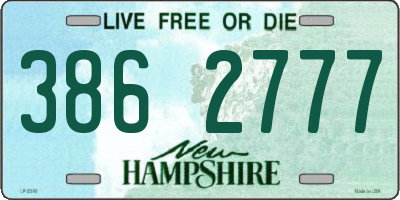 NH license plate 3862777