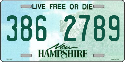 NH license plate 3862789