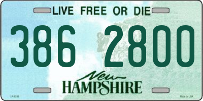 NH license plate 3862800