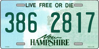 NH license plate 3862817