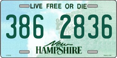 NH license plate 3862836