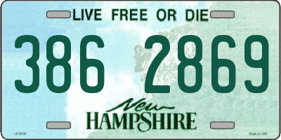 NH license plate 3862869