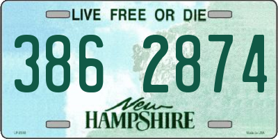 NH license plate 3862874