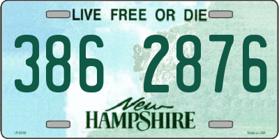 NH license plate 3862876