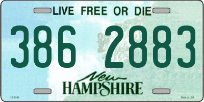 NH license plate 3862883