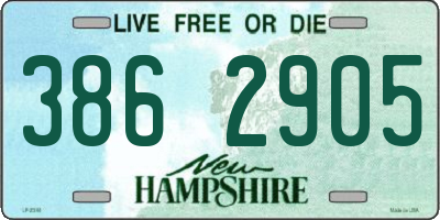 NH license plate 3862905