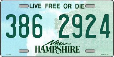 NH license plate 3862924