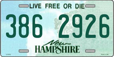 NH license plate 3862926
