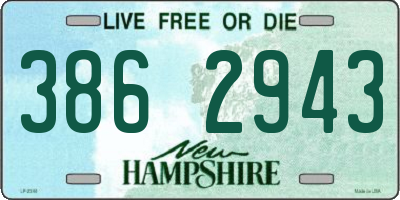 NH license plate 3862943