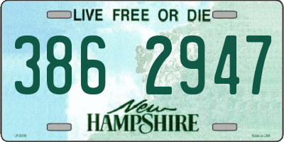 NH license plate 3862947