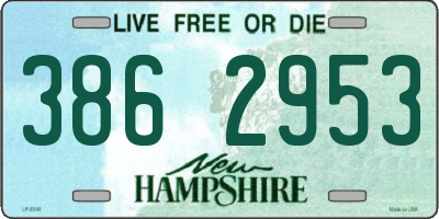 NH license plate 3862953