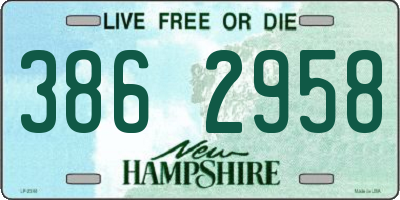 NH license plate 3862958