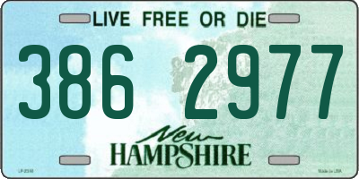 NH license plate 3862977