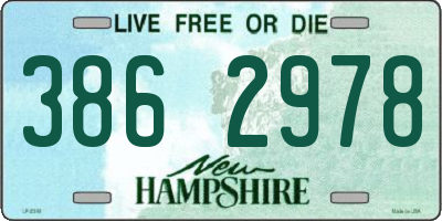 NH license plate 3862978