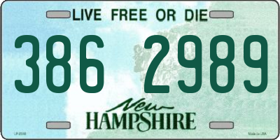 NH license plate 3862989